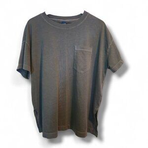 Old Navy t-shirt Womens Medium gray pocket boxy short-sleeve crew neck